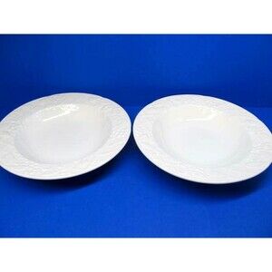 Mikasa English Countryside 9 3/8" Rimmed Soup Serving Bowls Set Of Two
